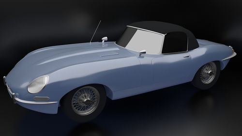 1966款捷豹敞篷汽车跑车3d打印模型下载高精度stl图纸