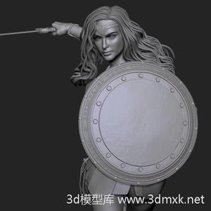 盾剑神奇女侠3d打印模型素材下载