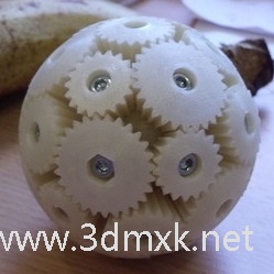 异形结构齿轮球体3d打印模型下载免费STL