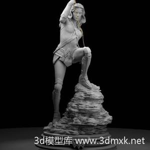 拿绳子神奇女侠3d打印模型素材