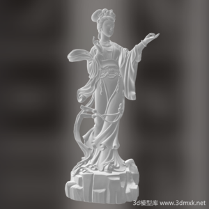 古装神仙仙女雕塑3d打印模型素材