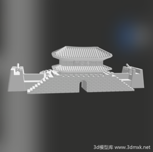 长安门古建筑3D模型下载