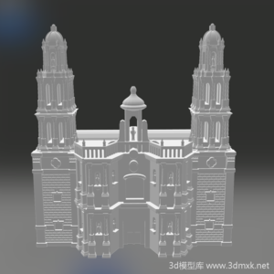 圣路易斯波托西卡门大教堂3d打印模型下载