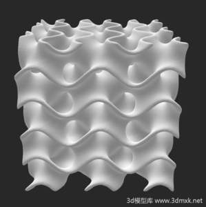 曲面镂空结构软胶材料测试3d打印模型下载