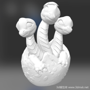 许德拉九头蛇破壳出生3d打印模型下载