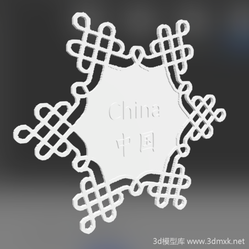 2022年北京冬奥会雪花3d打印模型素材免费下载