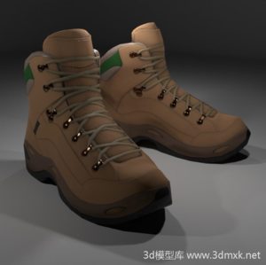 登山鞋靴子3d模型