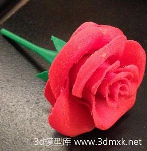 玫瑰花3d打印模型下载