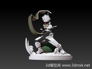 火影忍者漩涡鸣人战斗版手办3d打印模型素材