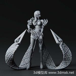 英雄联盟寡妇制造者伊芙琳30cm手办3d打印模型图纸