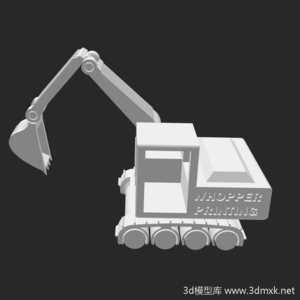 挖掘机简易3D模型