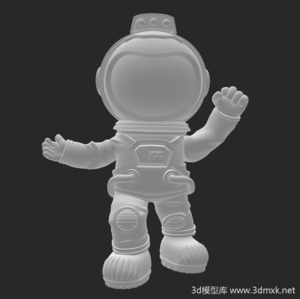 挥手的太空人宇航服卡通人偶模型