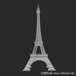 建筑模型巴黎埃菲尔铁塔STL 3d打印模型免费下载