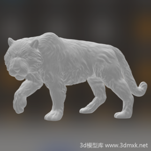 写实老虎3d打印模型stl素材
