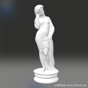 沐浴女孩雕像3d打印模型下载