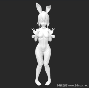穿丝袜的兔女郎3d模型下载