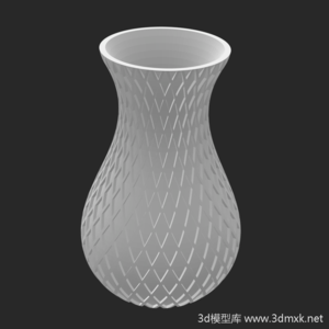 菱形格纹花瓶模型