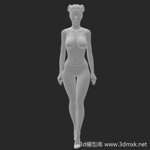 垫脚的美女模特3D模型免费下载