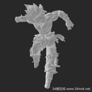 七龙珠人物悟空和弗利萨战斗3D打印模型下载