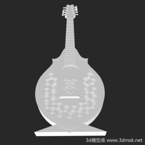 曼陀铃吉他3d打印模型下载