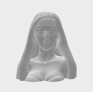 美女半身像3D打印模型STL格式免费下载