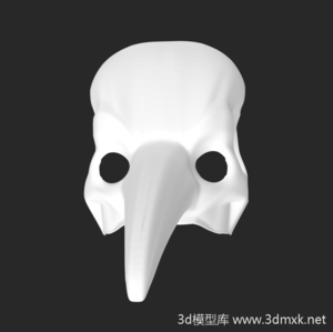 鸟嘴面具3d打印模型图纸免费下载