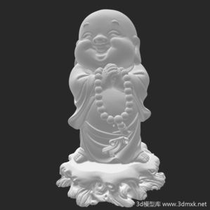 开心的弥勒佛雕像摆件3d打印模型素材下载